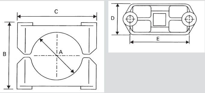 Prysmian - Two Hole Plastic LSF Cable Cleat
